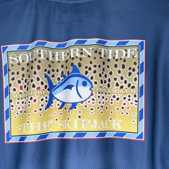 Southern Tide Skipjack Deep Sea Long Sleeve Graphic T Shirt Men Size L - Picture 3 of 16